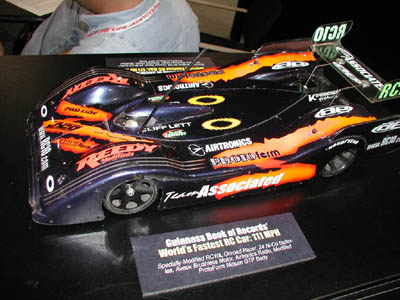 Cliff Lett's infamous Associated RC10L, used to set a Guinness-verified radio-controlled land speed record. (Click to enlarge)