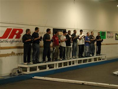 Modified 1/12th scale drivers up on the stand. (Click to enlarge)
