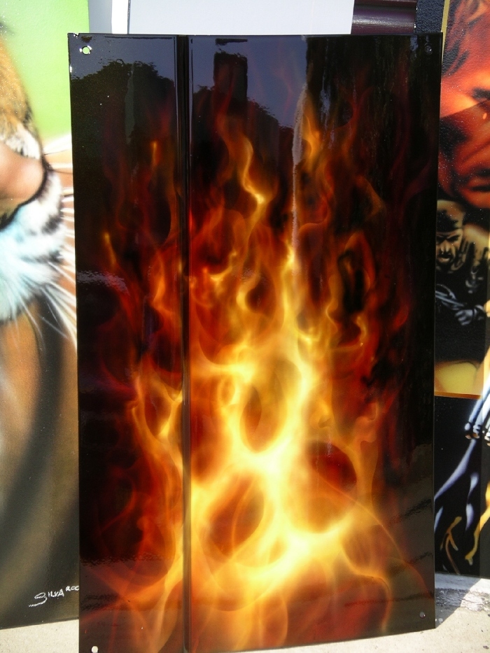 fire step airbrushing flame examples painting panel rctech